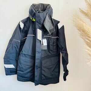 NEW Henri Lloyd $995 Black Transocean Jacket Waterproof Rain Sailing Coat S